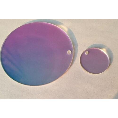 Clear AB Acrylic Round Circle Earrings Accessory/Rainbow Clear Acrylic Round Circle with Hole/Colorful Mirror Acrylic Round Disc