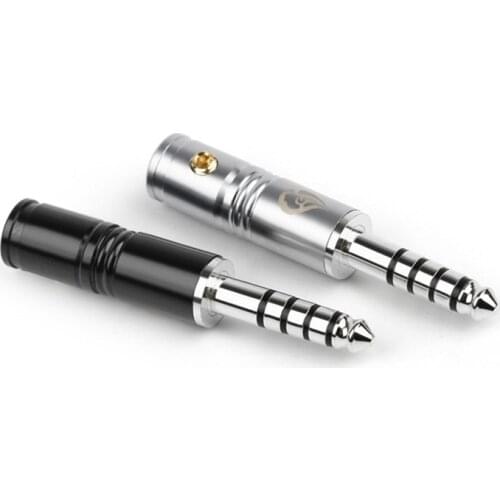 4.4mm Connector Speaker Plug 5 Poles HiFi Headphone Plug 4.4 For Upgrade Earphones Wire Connectors Rhodium Plated Copper