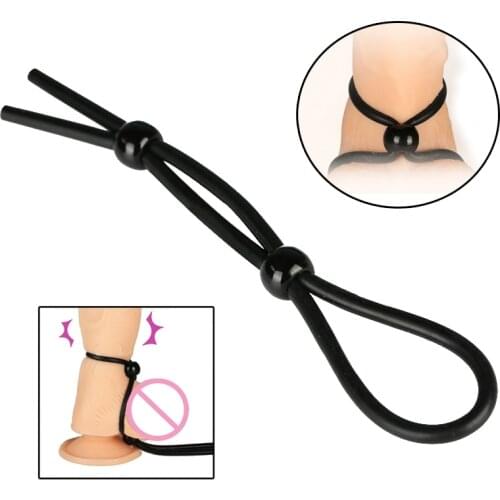 Adjustable Penis Ring Delay Ejaculation Rope Sex Toys Scrotum Binding Cock Ring On Penis Masturbator for Men Gay Sex Products