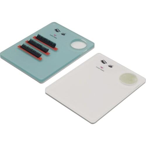 Pink Acrylic Eyelash Extension Eye Lash Pallet Tool Round Jade Stone Organizer Eyelash Extension Grafting Pad Lash Tray Gasket