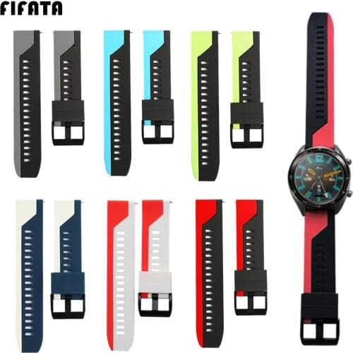 FIFATA Silicone Band Strap For Huawei Watch GT/GT 2 46mm Bracelet 22mm Watchbands For Huawei GT 2 Pro For Honor GS Pro Wristband