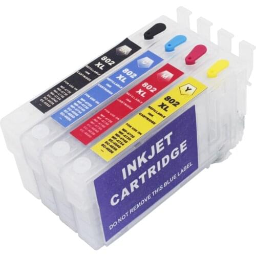 T802XL refillable ink cartridges for WorkForce Pro WF-4720 WF-4730 WF-4740 WF-4734 WF-4020 WF-4030 WF-4040 ,no chips