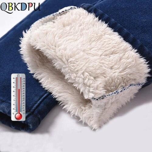 Winter thicken velvet denim pants women warm plus size 26-34 high waist Skinny casual jeans female thick plush Stretch Trousers