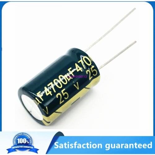 10pcs/lot h025 25V 4700UF Low ESR/Impedance high frequency aluminum electrolytic capacitor size 16*25 4700UF25V 20