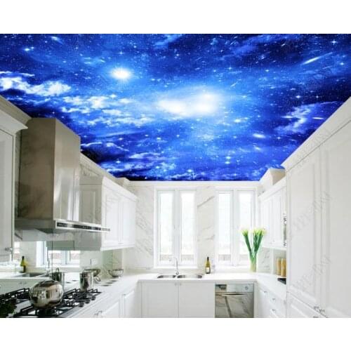 1805 Shining Cosmic Explosion Printing stretch ceiling film for workshop ceiling decoration