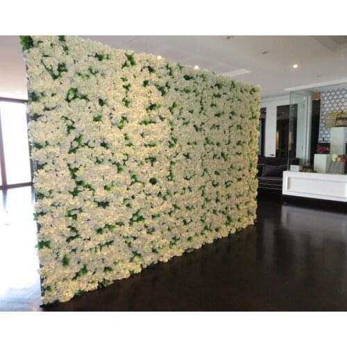 2.4M x 2.4M Pure White with grass green wedding flower wall flower backdrop Wedding decoration
