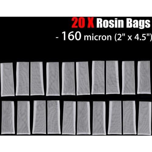 20pcs 2'' x 4.5" Micron Rosin Press Filter Bags Nylon Screen with Flap
