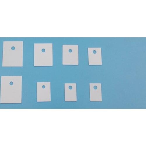 Alumina ceramic sheet Insulation fins Transistor high-power heat sink Thermal insulation sheet High temperature resistance