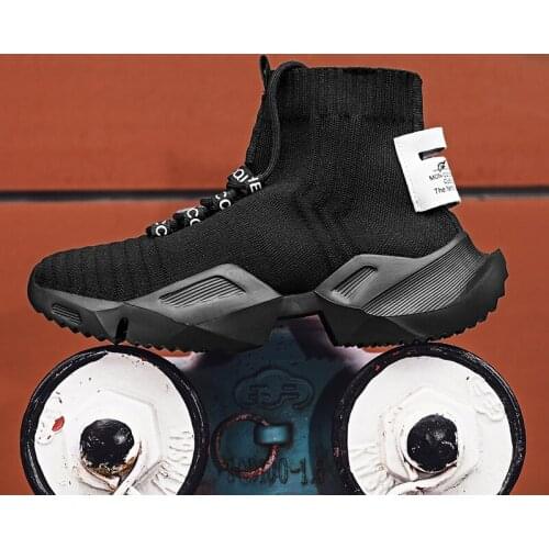 AODLEE Mens Retro Sock Sneakers Size 47 High Top Clunky Sneakers Men Shoes Breathable Men Casual Shoes Hip Hop Zapatos De Hombre