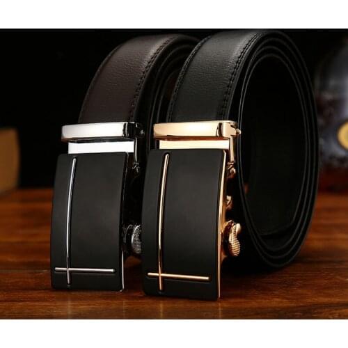 Aoluolan Men Belt Fashion Alloy Automatic Buckle Business Affairs Casual Decoration Belt Mens Belts 3.5cm Luxury Belt