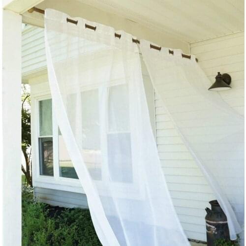 White Tulle Curtains for Living Room Decoration Modern Chiffon Solid Sheer Voile Kitchen Curtain bay window Curtains