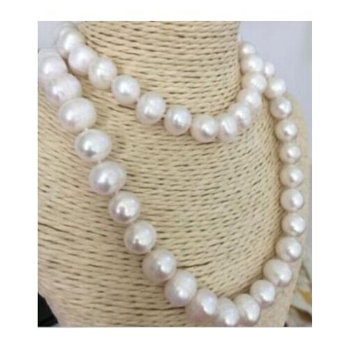 Free shipping >>>>noble jewelry natural Freshwater beautiful 12-13mm baroque white pearl necklace DIY women hot sale