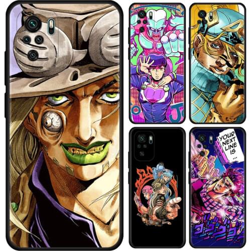 JoJo Bizarre Aventure Cover For Xiaomi Redmi Note 9S 9 8 9T 7 8T 10 Pro Max 5G TPU Cell Phone Case Black Soft Shell Coque Capa