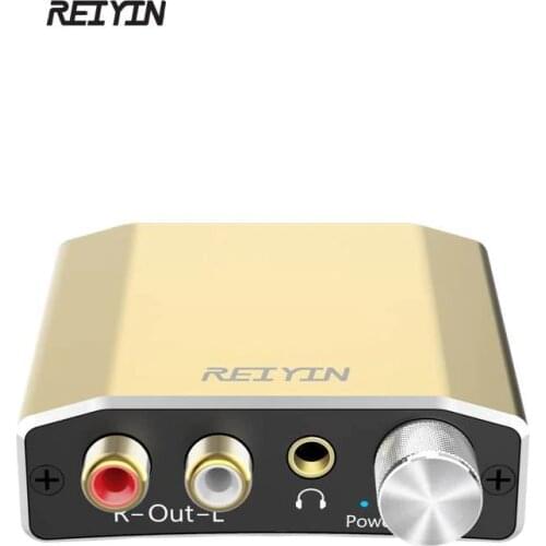 Reiyin 192kHz 24bit Digital to Analog Audio Converter Optical Coaxial to RCA 3.5mm Adapter