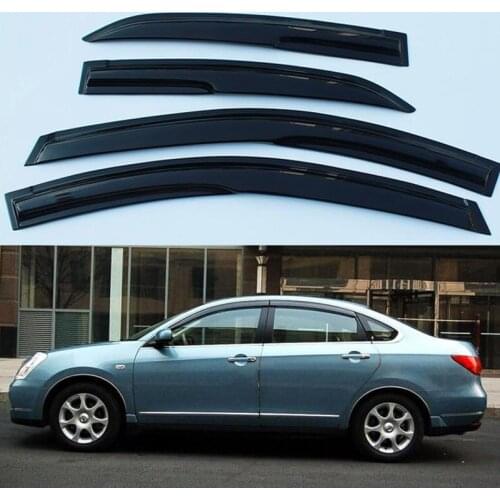 Side Window Deflector Acrylic Sun Rain Deflector Weather Shield for For Nissan Sentra 2006 2007 2008 2009 2010 2011