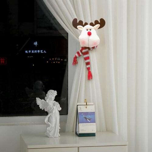 Decorative Widely Use Xmas Santa Claus Elk Curtain Tiebacks for Office
