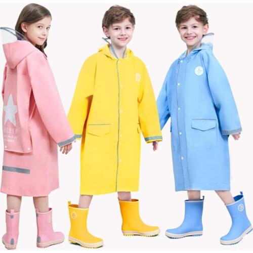 110-165cm waterproof raincoat for children kids rain coat poncho boys girls primary school students rain poncho jacket
