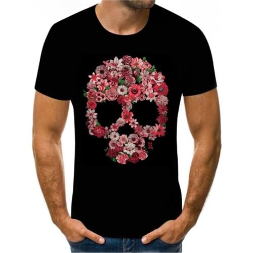Summer Mens T-shirt 3D Skull Fashion Print Harajuku O-neck Fashion Trend Mens and Womens Casual T-shirt Couple Same Style