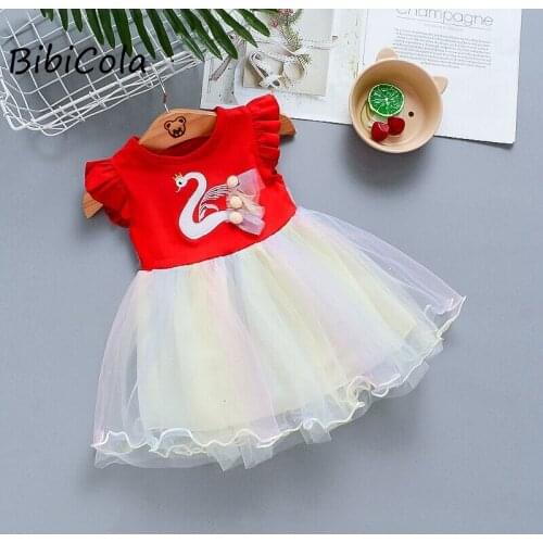 Infant baby Girls summer party lace dress kids fashion flower dress for girls children wedding dress baby princess dresses