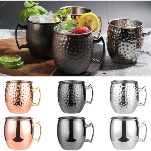 Moscow Mule Copper Mug Handcrafted 304 Stainless Steel Cup Cocktail Glass Premium Gift For Drink Lovers
