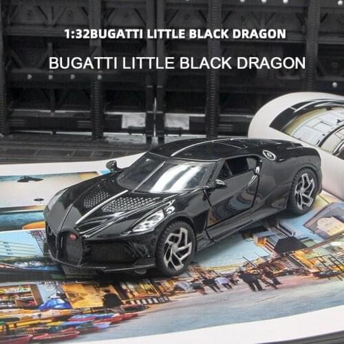 1/32 Alloy Cloth Black Alloy Black Car Model Toys Die-casting Pull Back Childrens Acousto-optic Toys Car Childrens Gifts