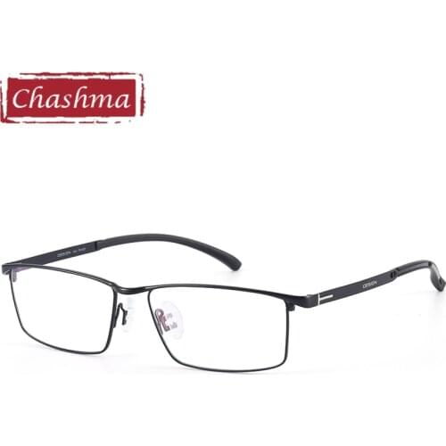 Chashma Wide Titanium Alloy Eyeglass Frame Men Square Myopia Optical Prescription Glasses 2020 New High Quality Designer Eyewear