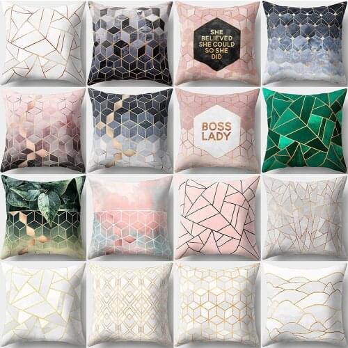 Non-woven 45cm*45cm Geometric Pillow Case Waist Square Decorative Pillow cover Cotton poszewki na poduszki silk Pillowcases