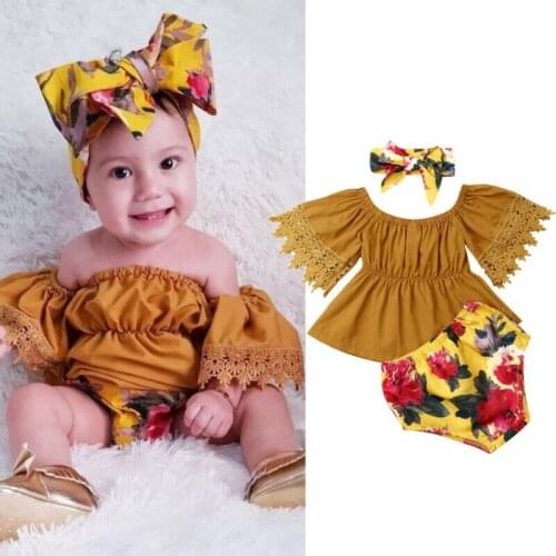 Toddler Girl Clothes Cute Princess Infant Baby Girl Tops Short Sleeve Two Piece Set Top And Pants Outfit Set Clothes Summer