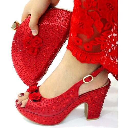 OLOMM hot selling African beautiful Designer Shoes And Bag Set To Match Italian Party Shoes With Matching Bags Set ! ! TX-8