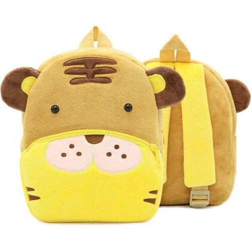 Lovely Animal Plush Tiger Frog Pig Cow Ladybug Backpack Student School Bag Kid Toy Gift
