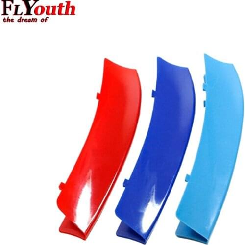 For BMW X1 E84 2009 to 2015 Front Grille Trim Strips Grill Performance Decoration Cover Sticker 3 Colors 3D M Styling 7 Grilles