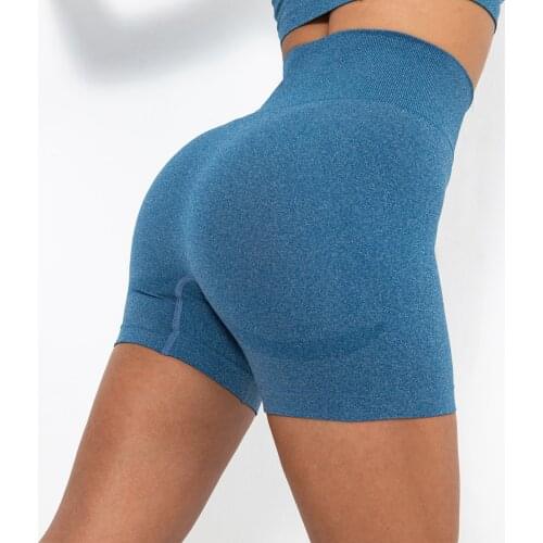 Sexy Seamless Yoga Short High Waist Breathable Shorts Womens Sports Wear Workout Athletic Gym Fitness Pants Leggings Shorts