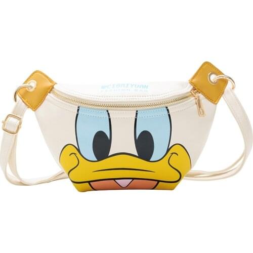 Disney lady girl messenger bag Minnie children cartoon shoulder bag Donald Duck Chest bag boy cute Belt bag handbags