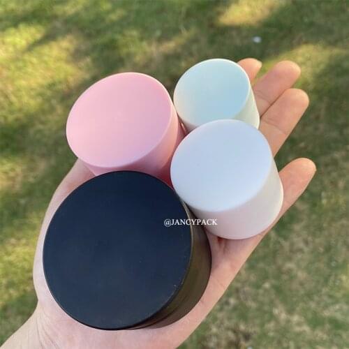 Pink white blue Empty Tight Waist Container Empty Travel PP Facial Cream Jar Cosmetic Plastic Box with Lid Refillable Bottle