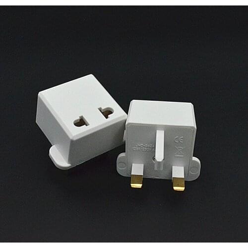 10pcs Euro & US 2 Pin To 3 pin UK Traveller Conversion Plug Adaptor For Malaysia