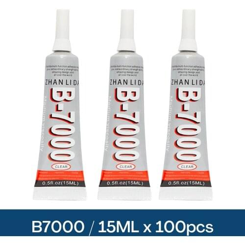 100PCS 15ML Zhanlida B7000 Cellphone Repair Glue DIY Diamond Jewelry Handicraft Point Drill DIY Glue B7000 Adhesive