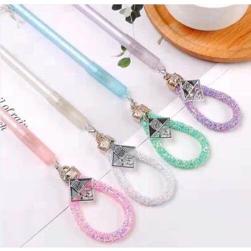 2pcs Gel Pens Kawai Love Star black gel-ink Pen Student pens for writing Cute stationery office school supplies 0.5mm