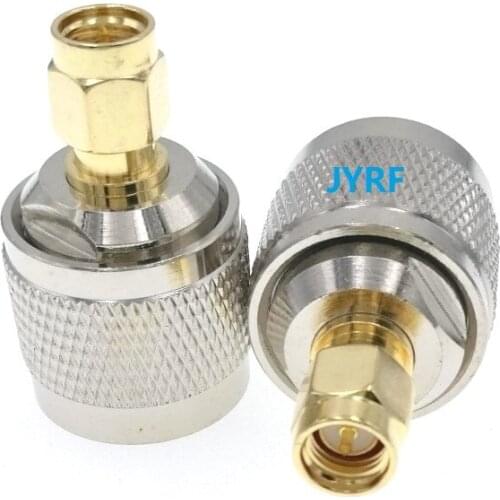 2pcs/lot N Male Plug to SMA Male Plug Straight RF Coaxial Connector Adapter
