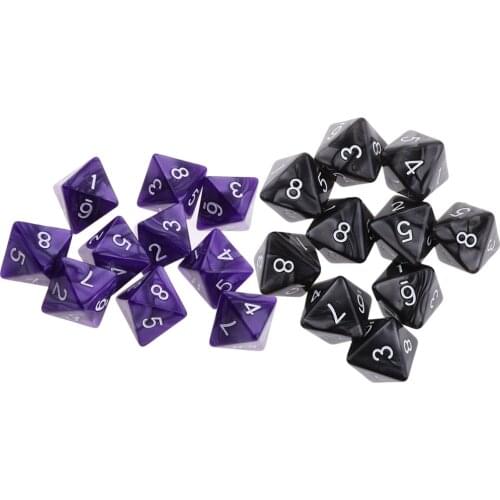 20pcs Acrylic 8 Sided D8 Dices Dies for D&D Board Game Favours
