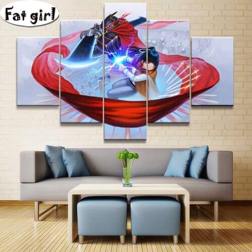 5 paintings diamond painting Japanese anime boy 5D diy Mosaic Cross stitch full diamond square round Home decoration gifts
