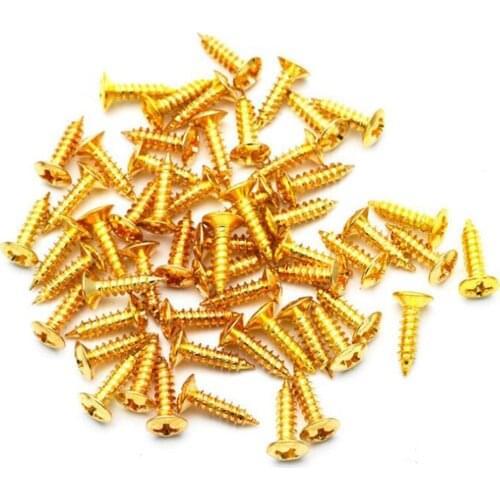 50PCS Guitar Pickguard Scratchplate Screws With Box For ST Electric Bass Guard Scratch Cover Back Plate Mounting 3x12mm Parts