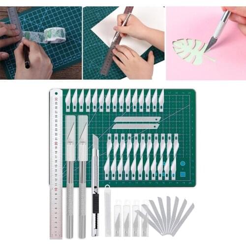 55Pcs Knife Upgrade Precision Carving Craft Knife Hobby Knife Blades Replacements for Art, Scrapbooking,Stencil