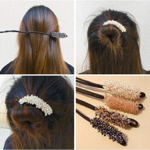 Elastic Pearl Hair Rope for Women Beads Crystal Rubber Band Hair Scrunchies Ponytail Hair Ropes Hair Accessories New Arrivals