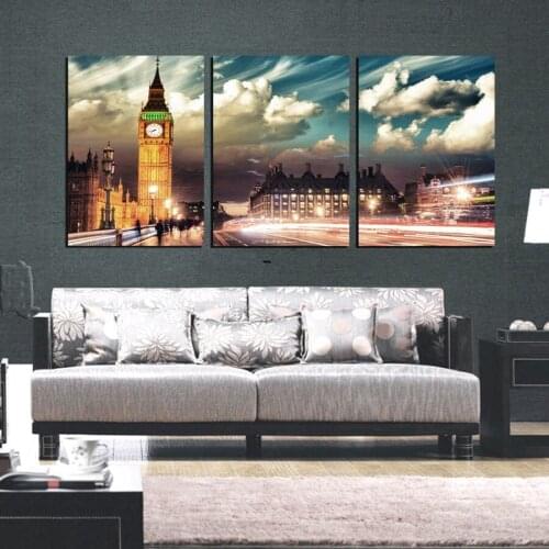 Clock tower city night scenery 5d diamond painting full drill diamond embroidery sale mosaic triptych diy craft supplies AA2243