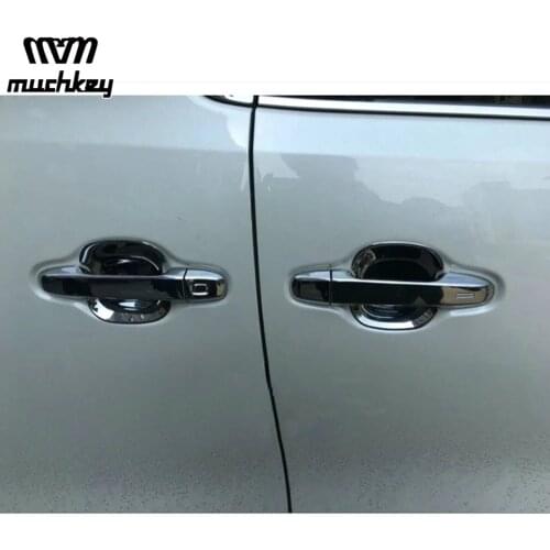 Car Decorative Accessories For Toyota Alphard Vellfire 2016 2017 2018 Car Exterior Door Cup Handle Bowl Cover Abs Chrome 4Pcs