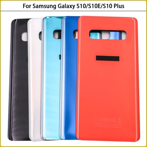 10Pcs New S10 Rear Housing Case For Samsung Galaxy S10/S10E/S10 Plus G973 G975 Glass Battery Cover Door Back Cover Replacement