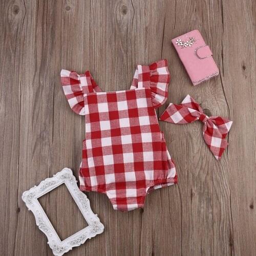 Newborn Baby Girl Cotton Bowknot Clothes Bodysuit Romper Jumpsuit Set Newborn Baby Girl Clothes With Headwear комплекты одежды