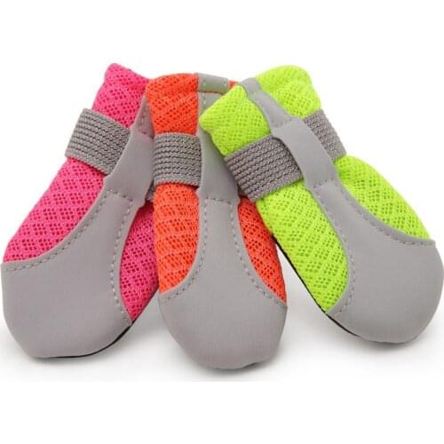 New Leisure Small Dog Shoes Summer Pet Net Walk Shoe Soft Sole Breathable Boots Non-slip Sneaker For Puppy Little Dogs(S/M/L/XL)