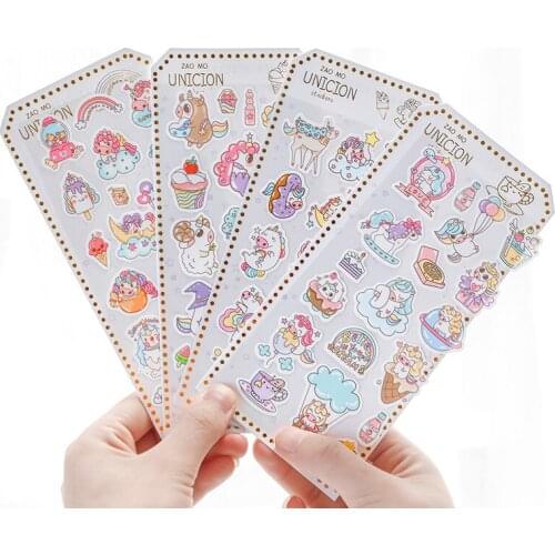 Unicorn Stickers Quality Stationery Stickers Decal Stick Lable Decorative Scrapbook Supplies Back To School Gift Kids Toys