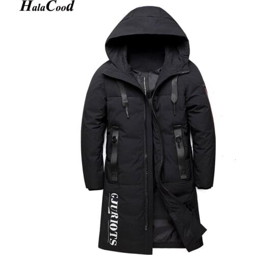 HALACOOD Hot Sell New Thick Winter Down Jacket Mens Warm Brand Clothing Quality Long Male 90% White Duck Down Coat Down Parka